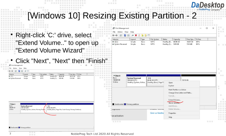 Windows-Partition vergrößern