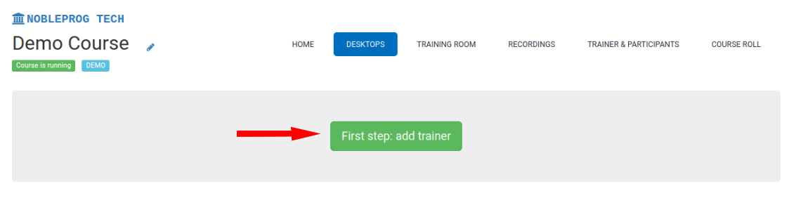 Trainer 1 hinzufügen