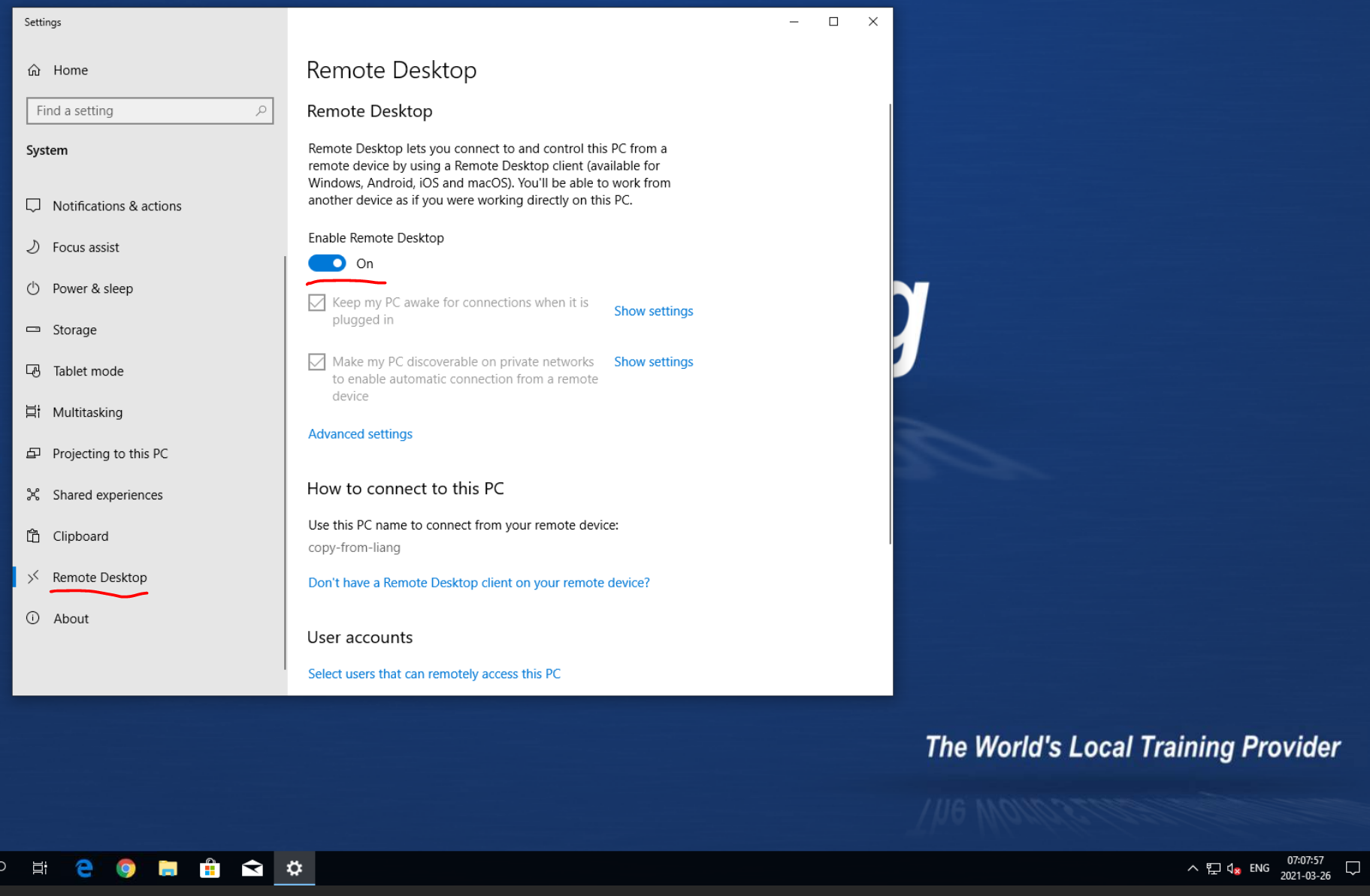 Absenden und Passwort in Ihrer Windows-DD-Maschine einrichten