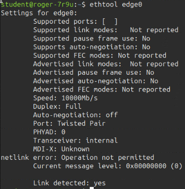 ethtool Zusätzliche Eigenschaften
