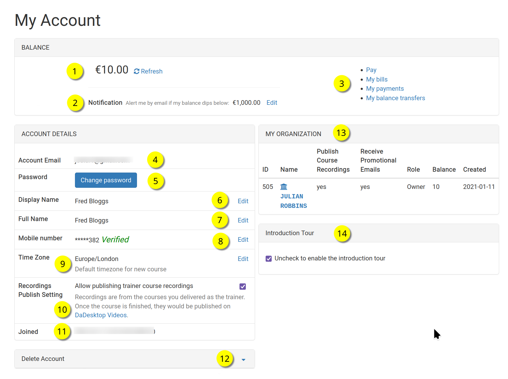 Your Account