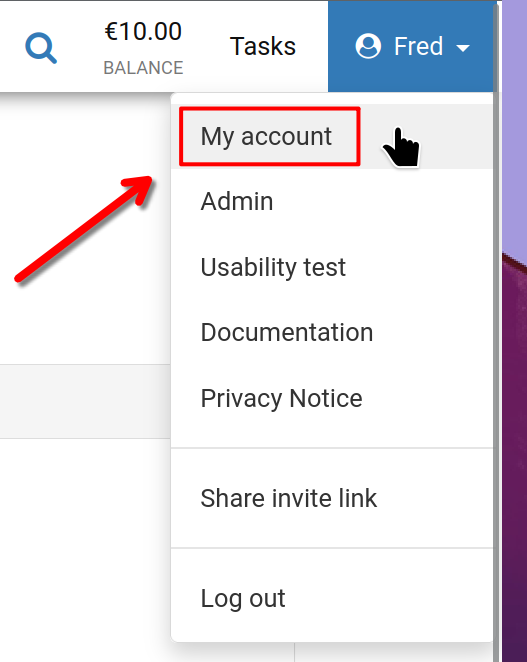Your account